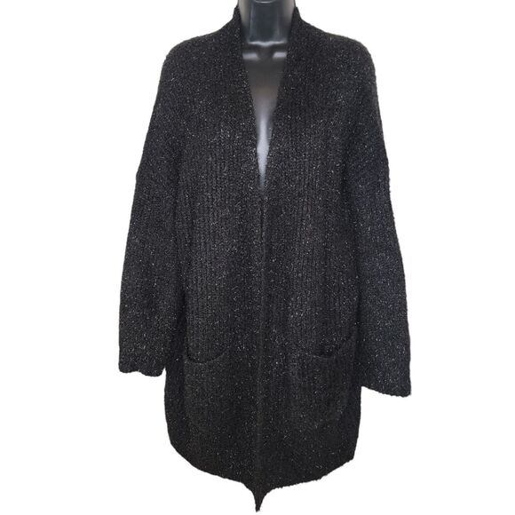 Lou & Grey for Loft Nwot Fuzzy Eyelash Open Front Cardigan Sweater Size XL - Picture 2 of 7